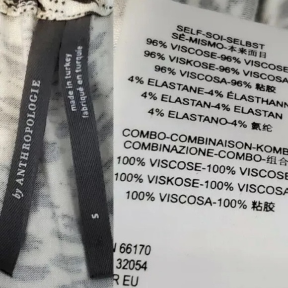 Anthropologie Women’s Animal Leopard Print Balloon Sleeve Top Blouse Cream Sz S - Picture 6 of 9